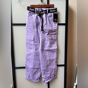 Dickies Women's Size 25R Relaxed Fit Contrast Stitch Cropped Cargo Pants New